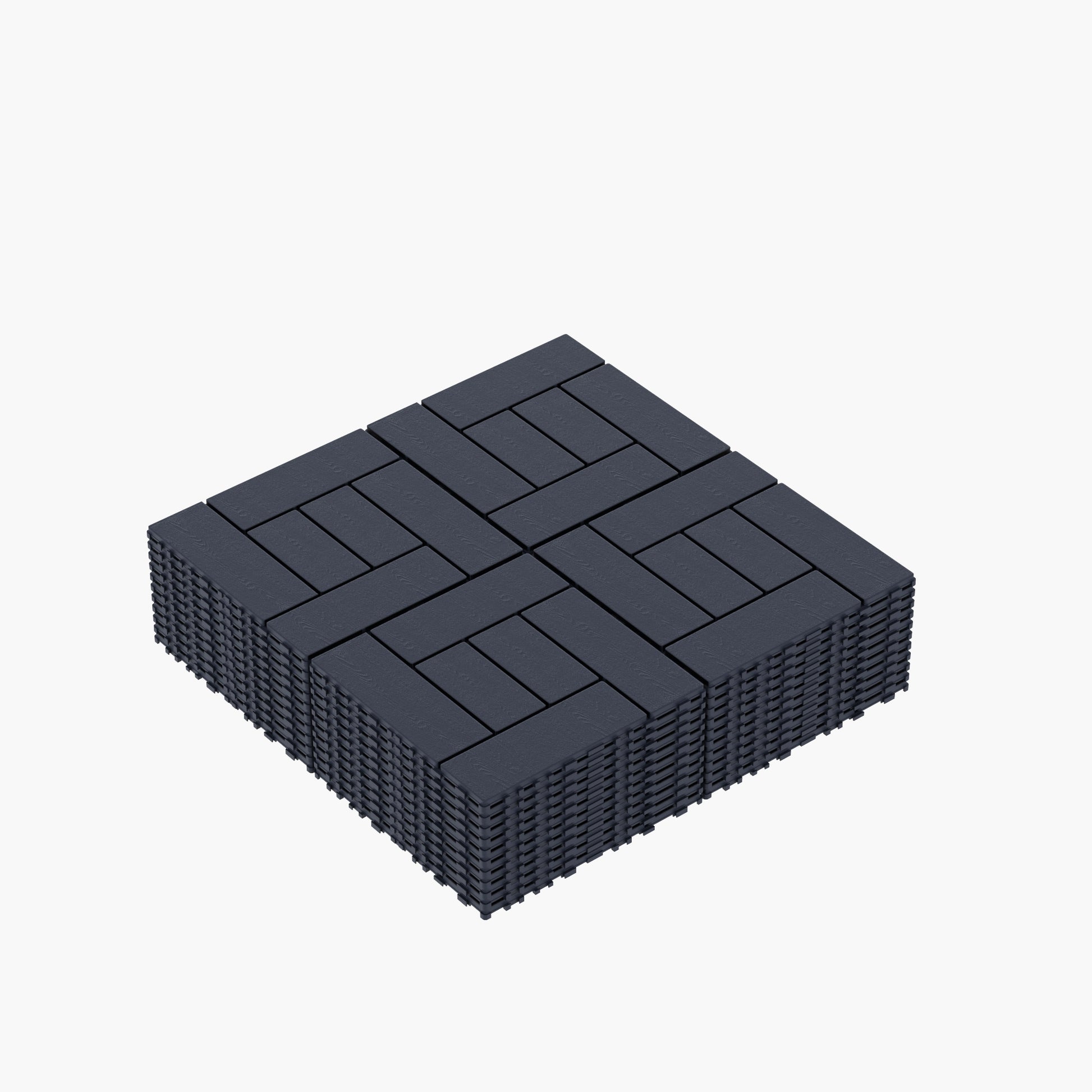 Zz Style 12" Patio Deck Tiles, Diy Module Interlocking Decking Tiles Floor Tile,Easy And Quick Installation Court Tiles For Porch Poolside Balcony Backyard 44Pcs Dark Gray Grey Polypropylene