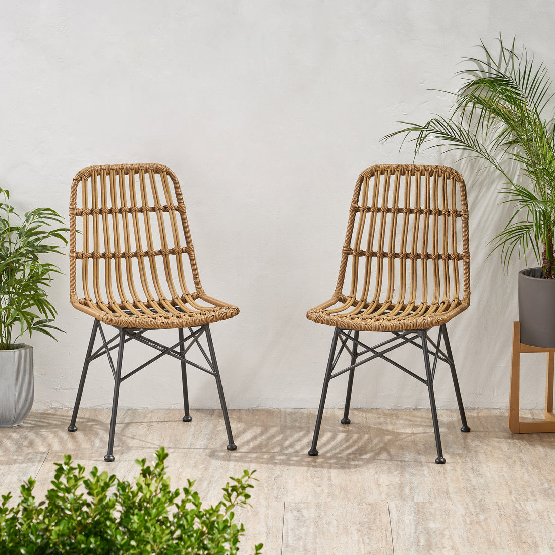 Sawtelle Chair Light Brown Rattan