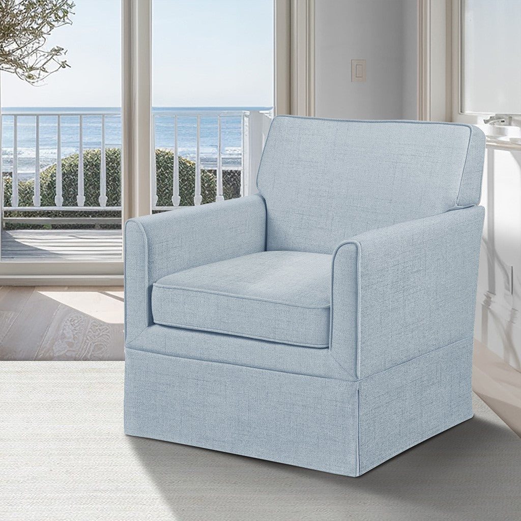 Slipcover Accent Armchair Light Blue Upholstered
