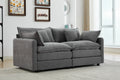 Modular Sectional Sofa,2 Seater Sofa, Modern L Shaped Sofa For Living Room Bedroom Apartment Grey Chenille 2 Seat