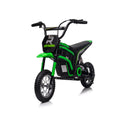 24V14Ah Kids Ride On 24V Electric Toy Motocross Motorcycle Dirt Bike Xxl Large,Speeds Up To 14.29Mph,Dual Suspension, Hand Operated Dual Brakes, Twist Grip Throttle, Authentic Motocross Bike Geometry Green Polypropylene