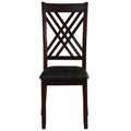 Black And Espresso Cross Back Side Chairs Set Of 2 Espresso Espresso Dining Room Contemporary Side Chair Rubberwood Cross Back Set Of 2 Wood Fabric