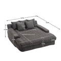Coolmore Chenille 2 Seater Lazy Sofa With 5 Back Pillows,Comfy Sofa Deep Seat Couch For Living Room,Club Gray Gray Foam Chenille 2 Seat