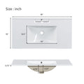 36 Inch Bathroom Vanity With Two Soft Close Doors, Adjustable Shelves And Three Soft Close Drawers Green Bathroom Solid Wood Mdf