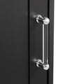 Tall Bathroom Storage Cabinet, Freestanding Storage Cabinet With Two Different Size Drawers And Adjustable Shelf, Mdf Board With Painted Finish, Black Black Mdf