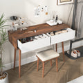Entryway Table With 2 Carved Panel Drawers, Console Table With Storage Space And Wood Legs,Sofa Table Behind Couch For Hallway, Living Room, Natural Color Natural Particle Board Mdf
