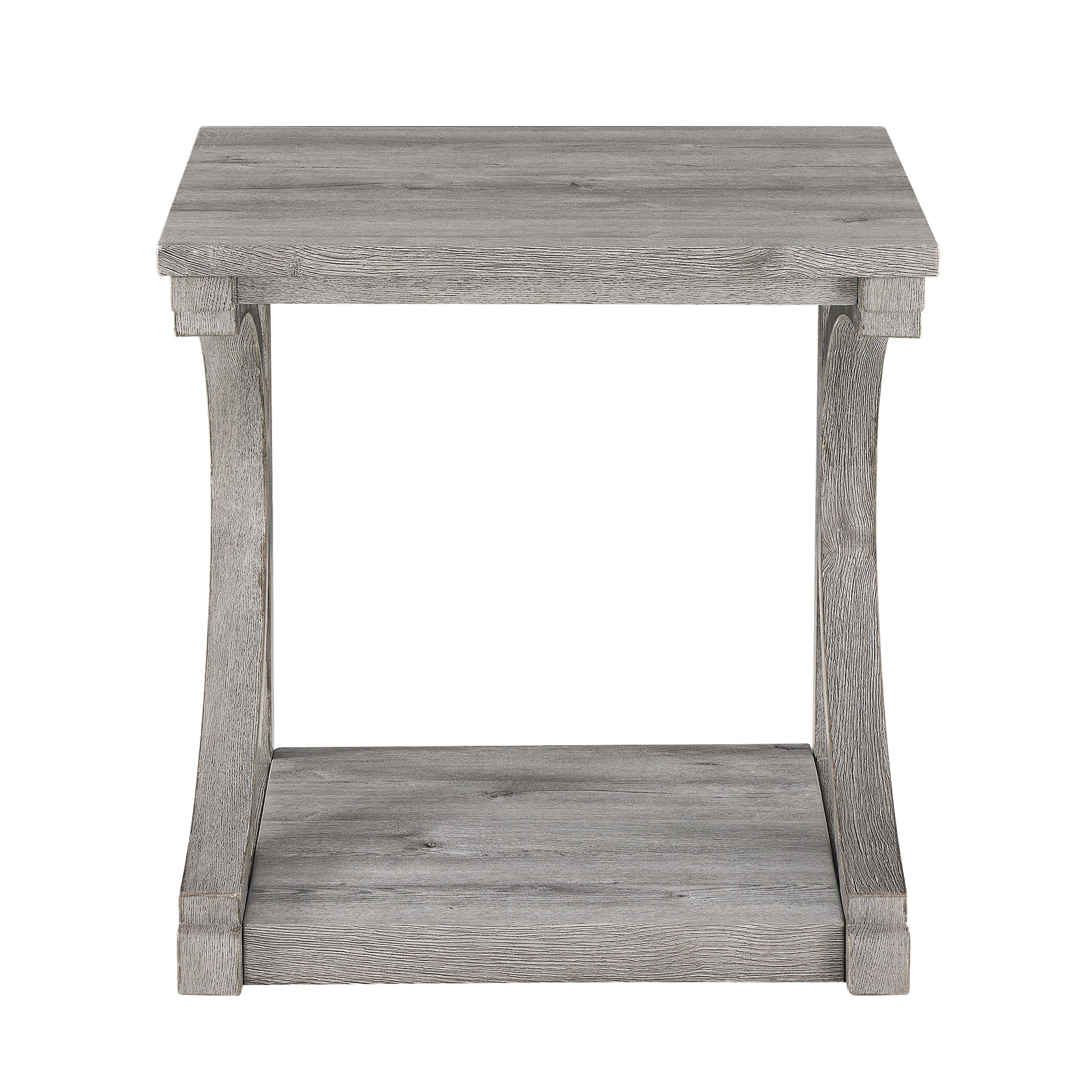 Unique Coffee Table, Solid Wood 23.8 Inch Modern Coffee Table Modern Center Table With Storage, Solid Wood Special Shape Coffee Table, Living Room, Kitchen, Apartment Dining Table Gray Solid Wood Mdf