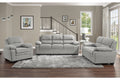 Plush Seating Chair 1Pc Gray Textured Fabric Channel Tufting Solid Wood Frame Modern Living Room Furniture Gray Primary Living Space Contemporary Solid Wood
