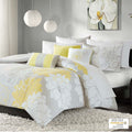 6 Piece Printed Duvet Cover Set King Multicolor Polyester