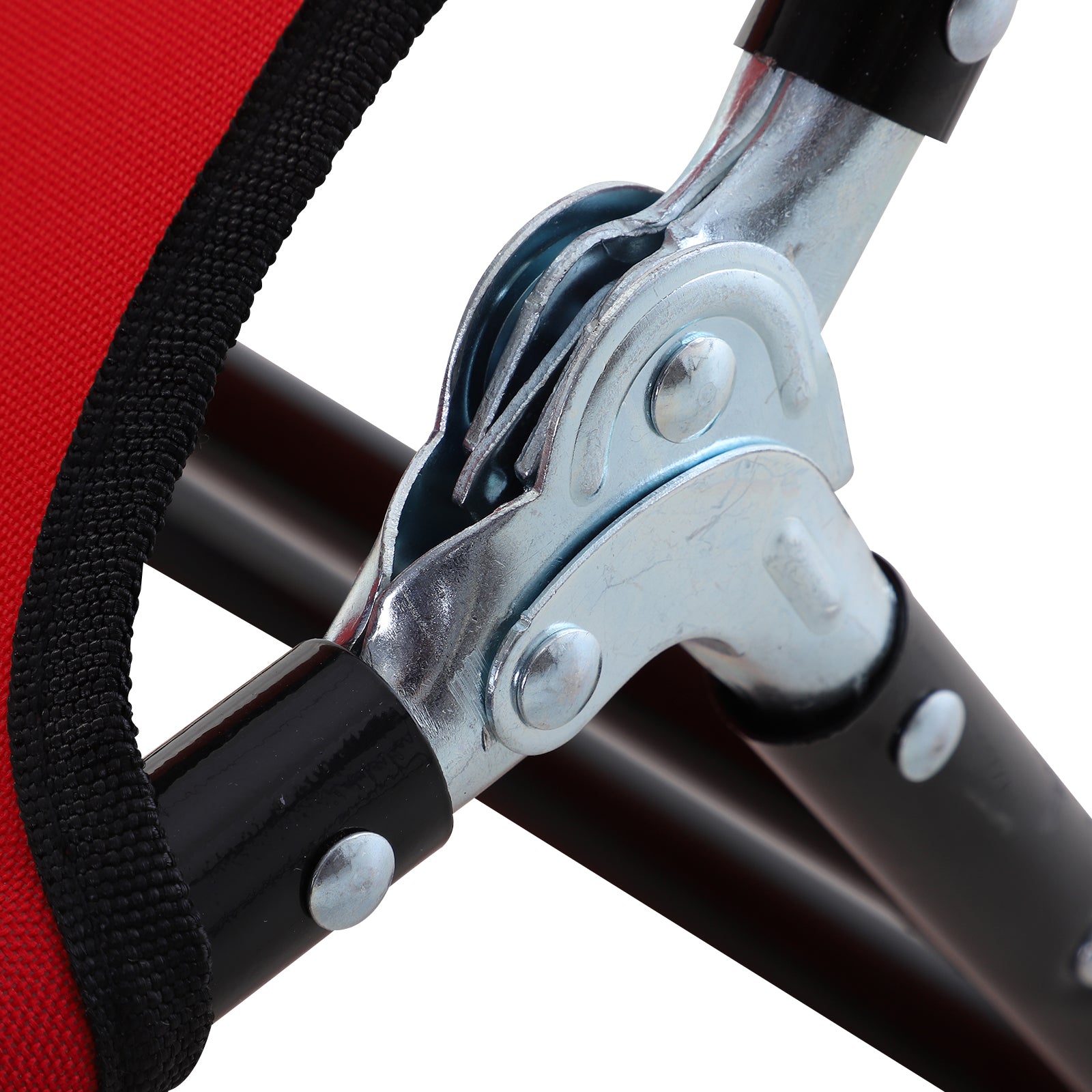 Outsunny Folding Chaise Lounge Pool Chairs, Outdoor Sun Tanning Chairs With 5 Level Reclining Back, Steel Frame For Beach, Yard, Patio, Red Red Steel