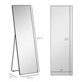 Homcom Full Length Glass Mirror, Freestanding Or Wall Mounted Dress Mirror For Bedroom, Living Room, Bathroom, 19.75