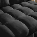Modern Sofa Velvet Pull Out Bed,Independently Removable Backrest, Have Usb Port And Swivel Phone Stand ,Black Black Wood Velvet 2 Seat