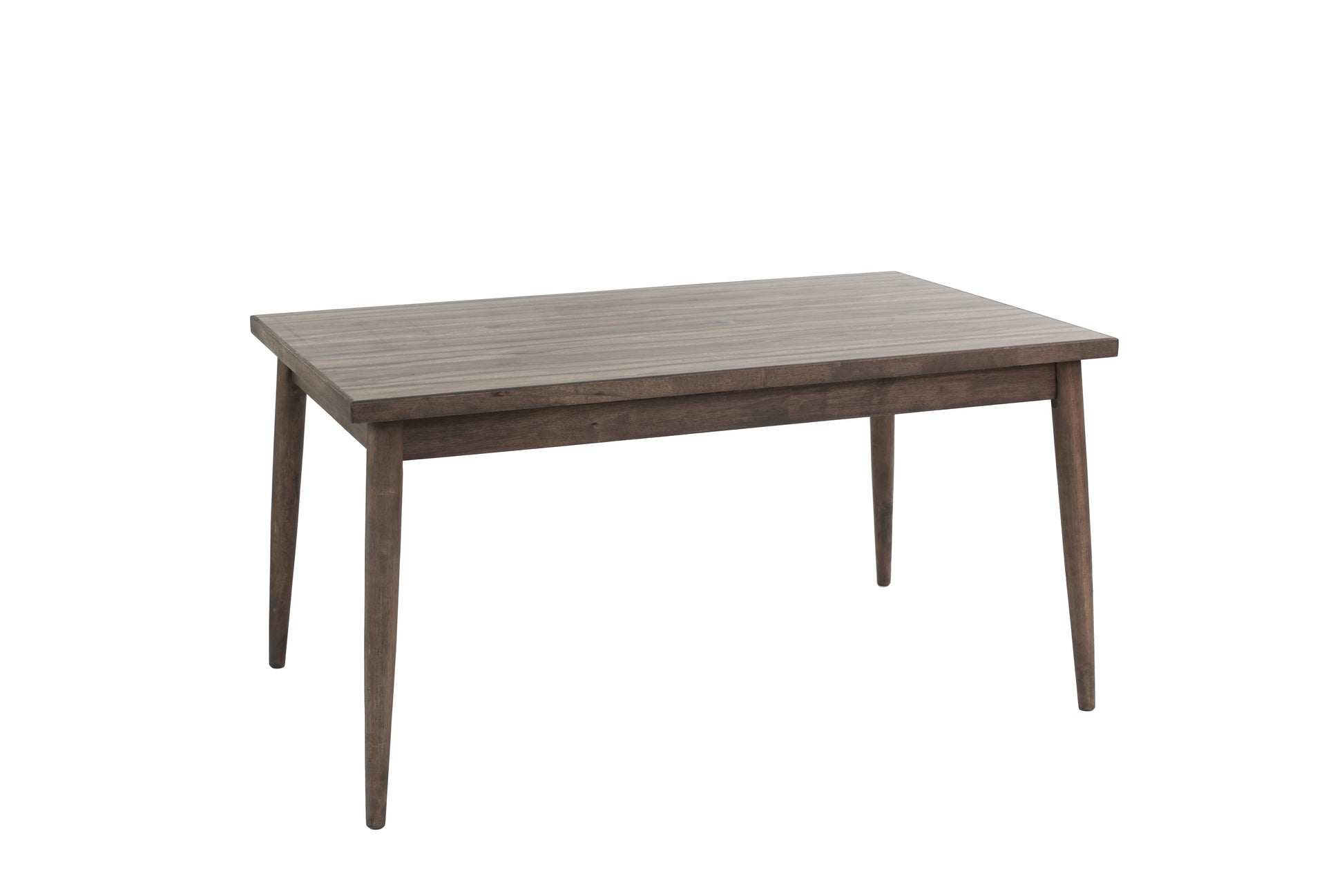 Modern 7Pc Dining Set Ash Walnut Finish Dining Table 6X Side Chairs Foam Cushion Fabric Upholstery Unique Back Design Wood Dining Room Rubberwood Rectangular Dining Table With Chair Upholstered Chair Wood Walnut Solid Back Seats 6