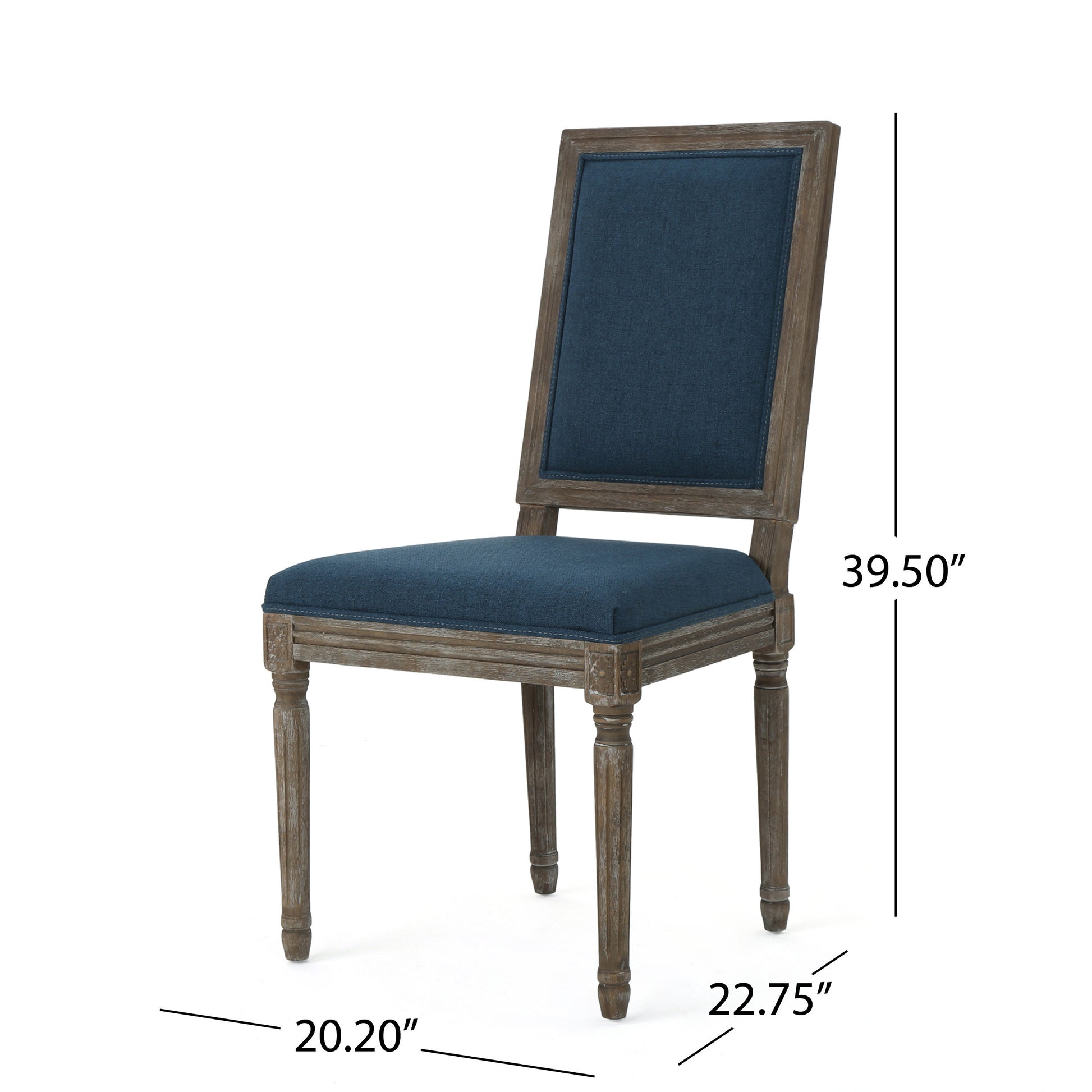 Dinning Chair Navy Blue Fabric