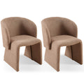 Modern Accent Chair Brown Single Sofa Chair,Upholstered Side Chair Teddy Comfy Chair For Dining Room Bedroom Living Room Reception Brown 1Pc Brown Primary Living Space Modern Foam Teddy