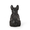 Dog Garden Sculpture Black Glass