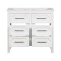 36'' Bathroom Vanity Without Sinkfree Standing Single Vanity Set With Four Drawers, Solid Wood Frame Bathroom Storage Cabinet Only Not Include Sink 4 White Bathroom Freestanding Solid Wood Mdf Painted