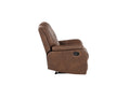 Katrine 3 Piece Living Room Set Brown Dark Brown Fabric