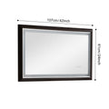 Bathroom Led Mirror Is Multi Functional And Each Function Is Controlled By A Smart Touch Button. Brown Aluminium