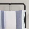 3 Piece Jacquard Duvet Cover Set Queen Blue Polyester