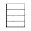 Warehouse, Supermarket,Kitchen,And Other 5 Layer Heavy Duty Adjustable Shelves With Wheels And Adjustable Feet,Each Metal Frame Bearing 300 Pounds. 59.45 