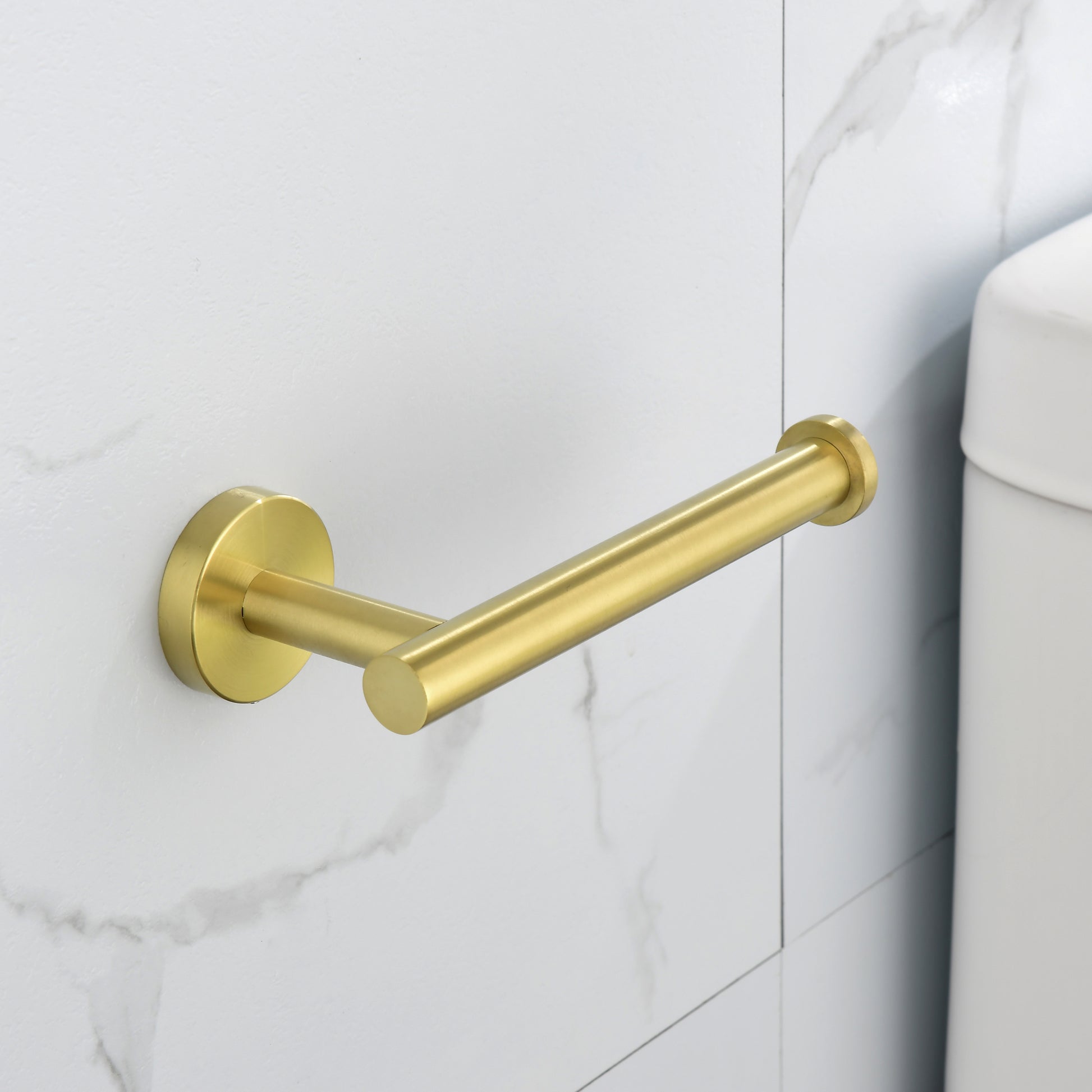 5 Piece Bathroom Towel Rack Set Wall Mount Brushed Gold Stainless Steel