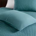 3 Piece Quilt Set Teal King Cal King King Teal Microfiber