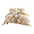 3 Piece Cotton Duvet Cover Set King Multicolor Cotton