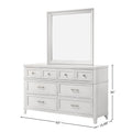 White 6 Drawer Dresser White Solid Wood Mdf