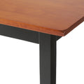 Pomeroy S 4 Caf Table Bench Set Walnut Black Rubber Wood