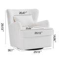 Modern Luxury Velvet Swivel Chair, 360 Swivel Comfort Round Armchair, Single Sofa Chair With Lounge Seat For Bedroom Office Reading Space, Set Of 1Beige Beige Wood