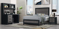 Soluto Grey And Black Full Bed Black Gray Solid Wood Mdf