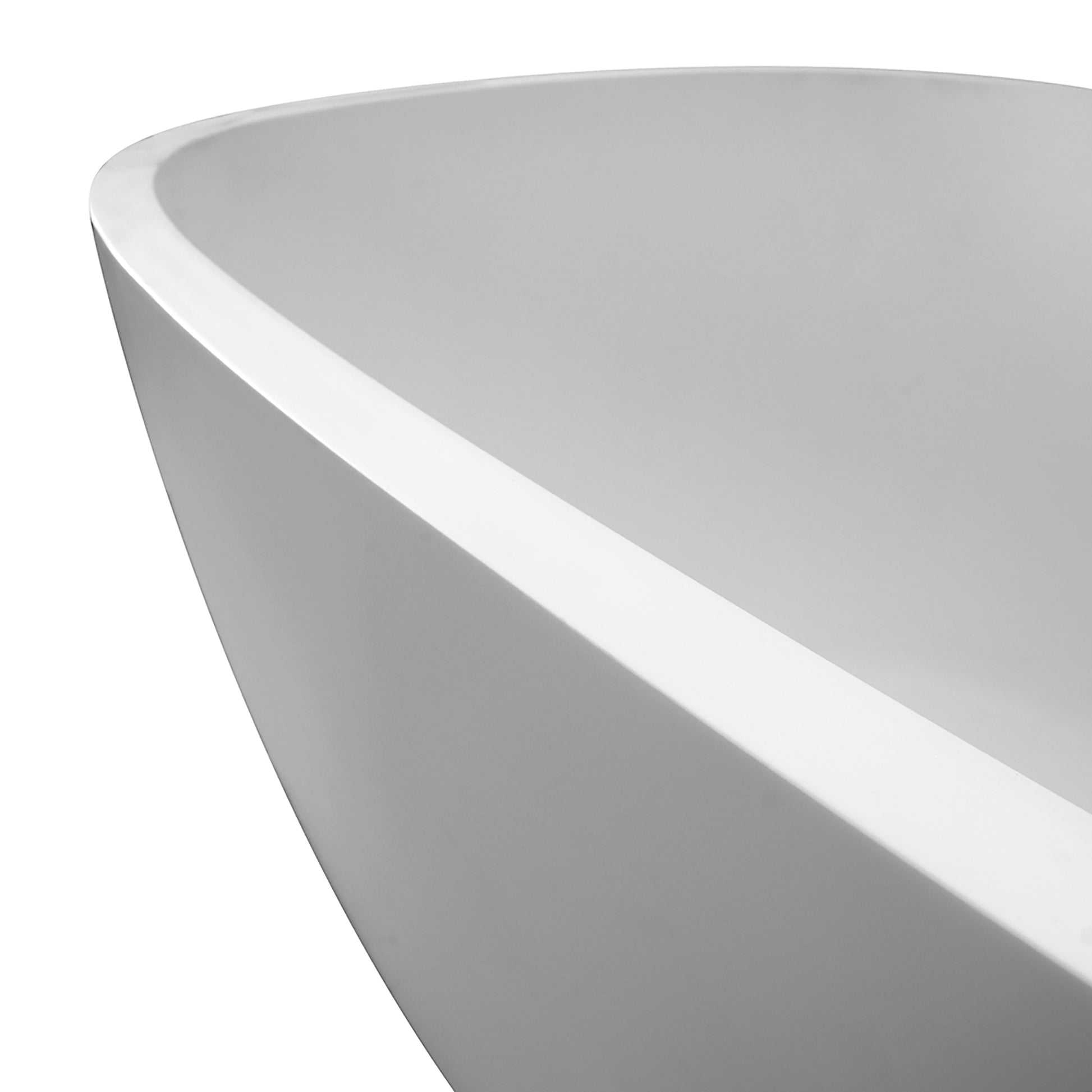 67" Solid Surface Soaking Bathtub Matte White Freestanding Tubs Matte 61 69 In Center Front Solid Surface