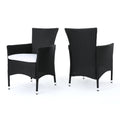 Malta Dining Chair Set Of 2 Black Wicker