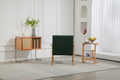 Leisure Chair With Solid Wood Armrest And Feet, Leisure Chair, Wood Frame, Velvet, L, Solid Rubber Wood Legs, Mid Century Modern Accent Chair, For Living Room Bedroom Studio Chair Emerald Corduroy