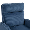 Jiada Upholstered Swivel Glider.Flannel Fabric.Rocking Chair For Nursery In Navy Blue.Modern Style One Left Bag Navy Blue Primary Living Space Foam Fabric Metal
