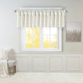 Lightweight Faux Silk Valance With Beads White 50X26
