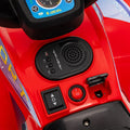 Qaba Kids Atv Quad, 6V Ride On Toy With 1.6Mph Max Speed, Rechargeable Battery, 4 Wheeler Battery Powered With Lights, Forward & Reverse For Toddlers, Red Red Polypropylene