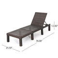 Jamaica Chaise Lounge Without Cushion Brown Rattan