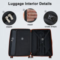 Contrast Color 3 Piece Luggage Set Hardside Spinner Suitcase With Tsa Lock 20