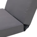 Gray Broadway Ian Chaise Lounge Cushion Triple Folds Gray Waterproof Fabric