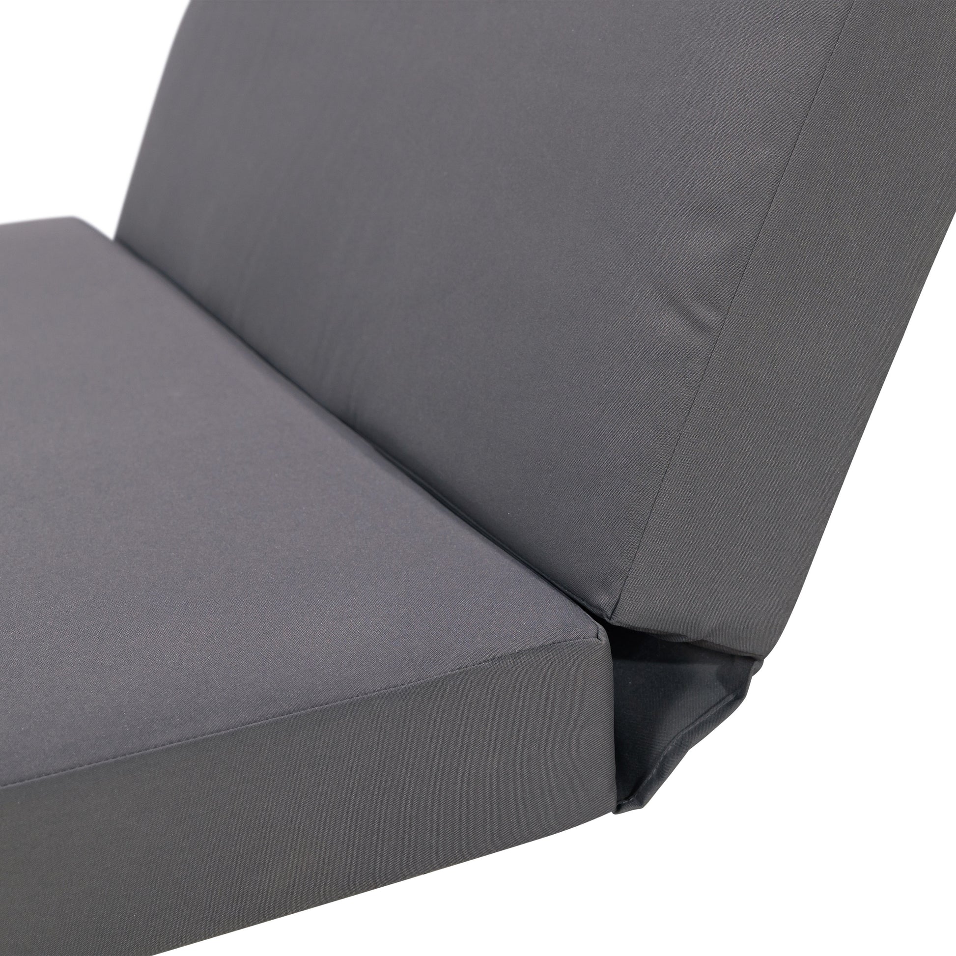 Gray Broadway Ian Chaise Lounge Cushion Triple Folds Gray Waterproof Fabric