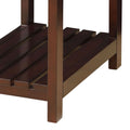 Espresso Side Table With Usb Power Dock Espresso Primary Living Space Shelves Rectangular Wood