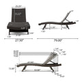 Salem Pe Wicker Chaise Lounge Brown Pe Rattan Iron