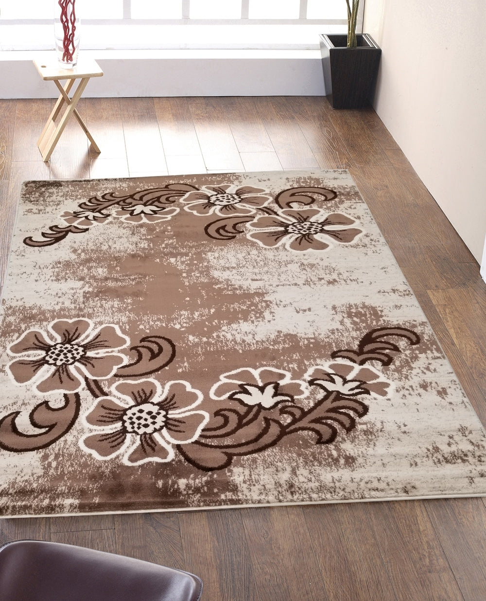 Jersey Area Rugs, Carpets For Livingroom, 7X10 Area Rugs ,3011 Brown Rectangle 8&10 Brown Contemporary Abstract Polypropylene