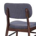 Chair Set Of 2 Charcoal Fabric