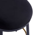 24.75'' Modern Counter Stools Set Of 2,Black Counter Stools With Iron Frame,Sponge Cushion,Footrest,Suitable For Kitchen Bedroom Dining Room Iron Black Kitchen Sponge Round Modern Set Of 2 Fiber