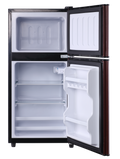 3.5Cu.Ft Compact Refrigerator Mini Fridge With Freezer, Small Refrigerator With 2 Door, 7 Level Thermostat Removable Shelves For Kitchen, Dorm, Apartment, Bar, Office, Wood Wood Kitchen Modern Abs Steel Q235