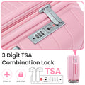 Luggage Sets 4 Piece 14 20 24 28 , Expandable Lightweight Suitcase With 4 Double 360 Degrees Mute Spinner Wheels Pp Materials Durable Tsa Lock Travel Luggage Pink Polypropylene