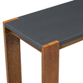 Distinctive Features Of A Minimalist Console Table With Bottom Shelf And Four Legs, Suitable For Entryway, Hallway, Living Room, Foyer, Corridor Black Brown Primary Living Space American Design Shelves Mdf